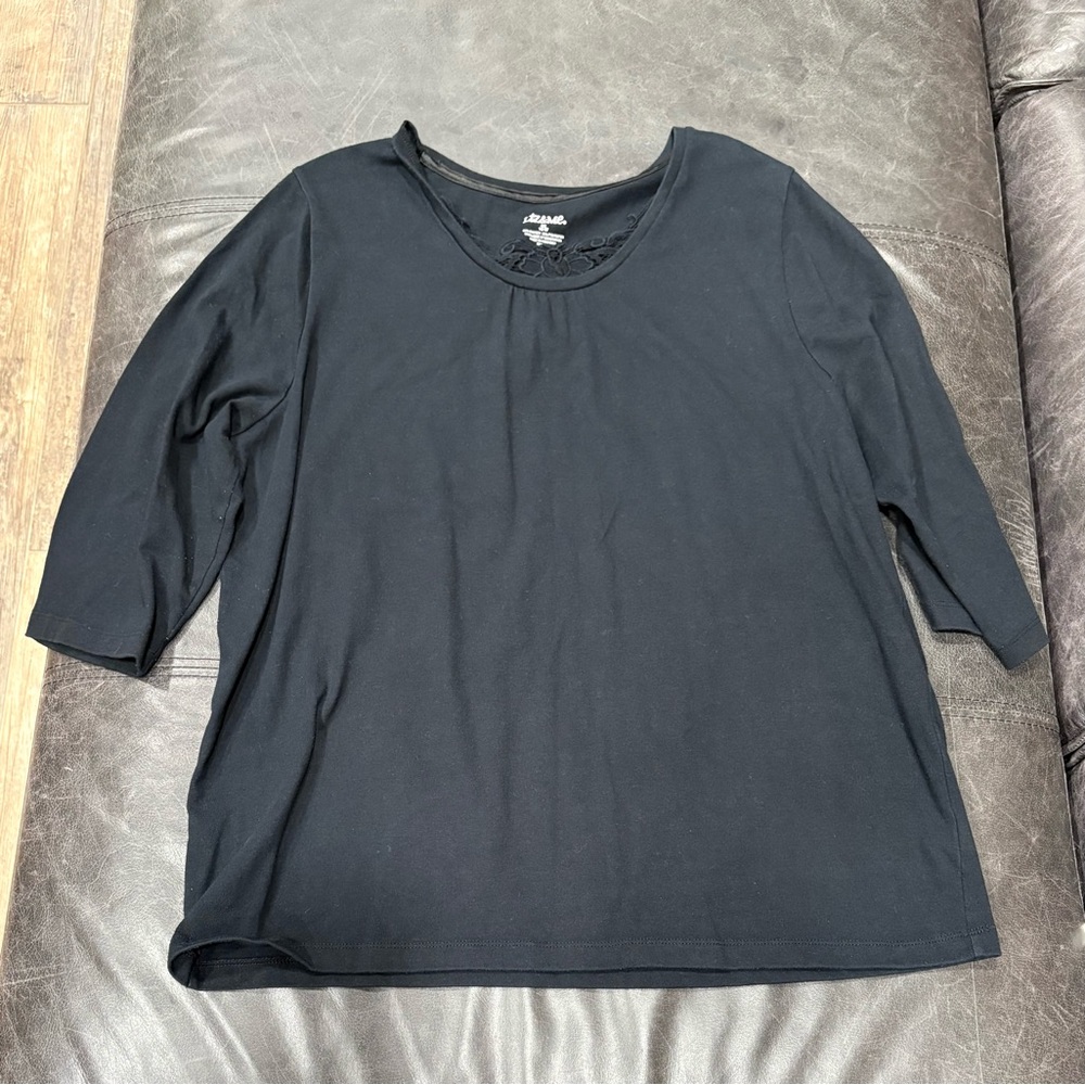 Liz & Me Black Women's Top